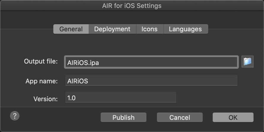 Figure 2.12 – AIR for iOS produces an IPA