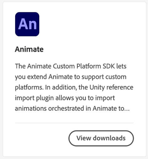 Figure 2.4 – Animate Custom Platform SDK