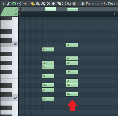 Figure 3.8 – Transpose key
