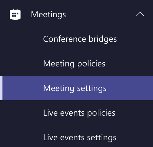 Figure 1.25 – Meeting settings
