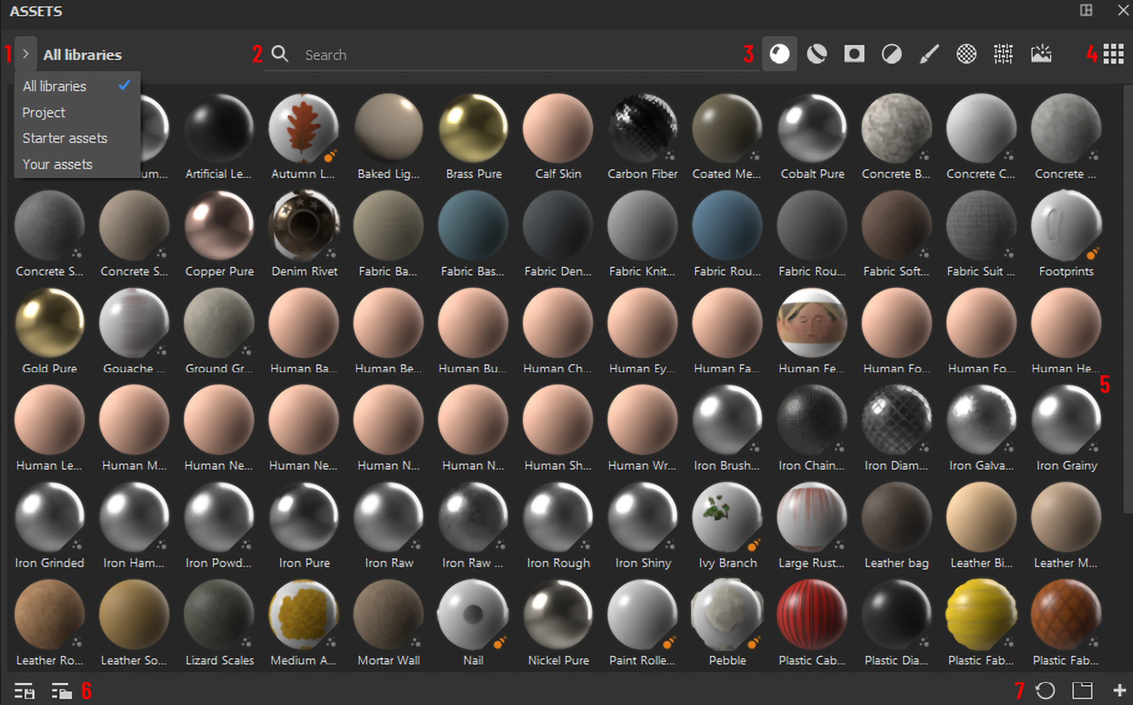 Figure 2.3 – Assets panel
