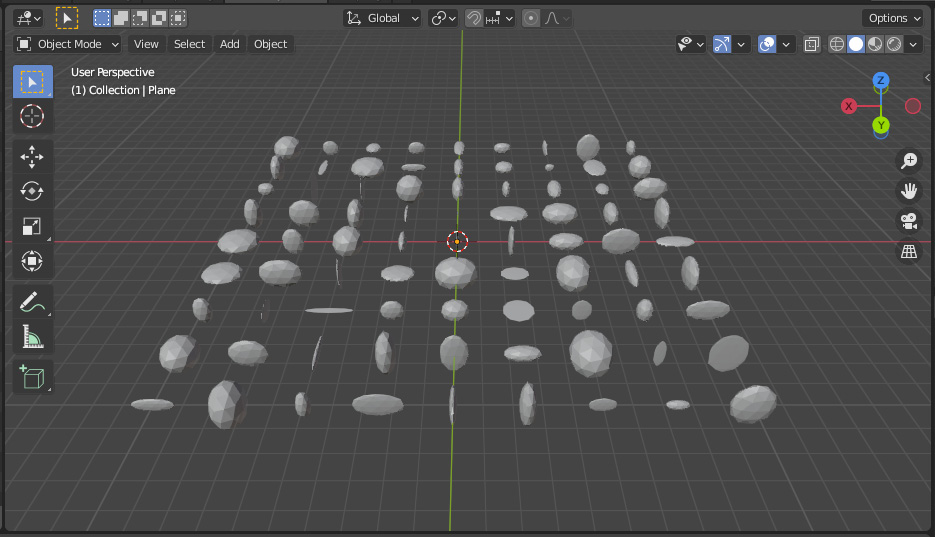 Figure 1.18 – The 3D Viewport window showing non-uniform scaling because of the vector
