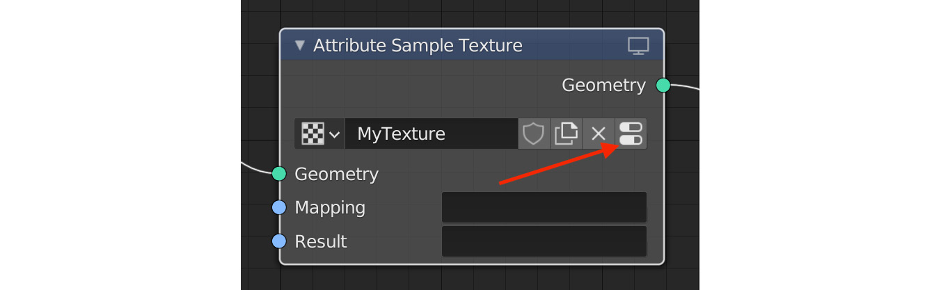 Figure 1.31 – The Attribute Sample Texture node
