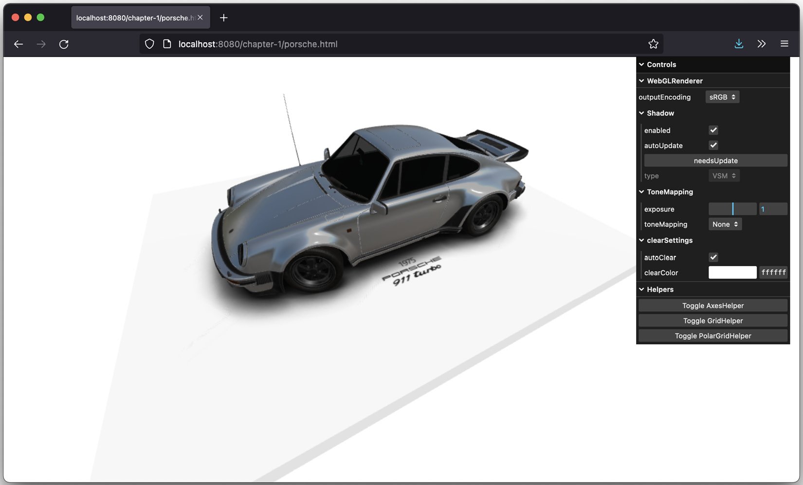 Figure 1.15 – Porsche example with helper