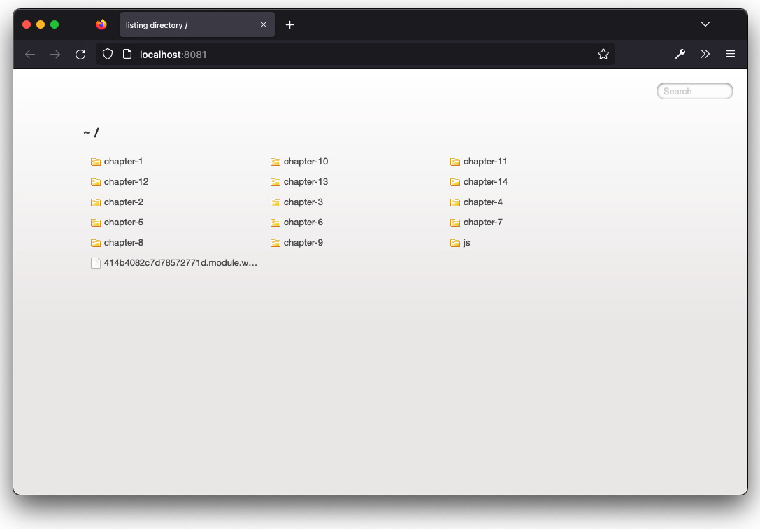 Figure 1.6 – Overview of all the chapters and examples