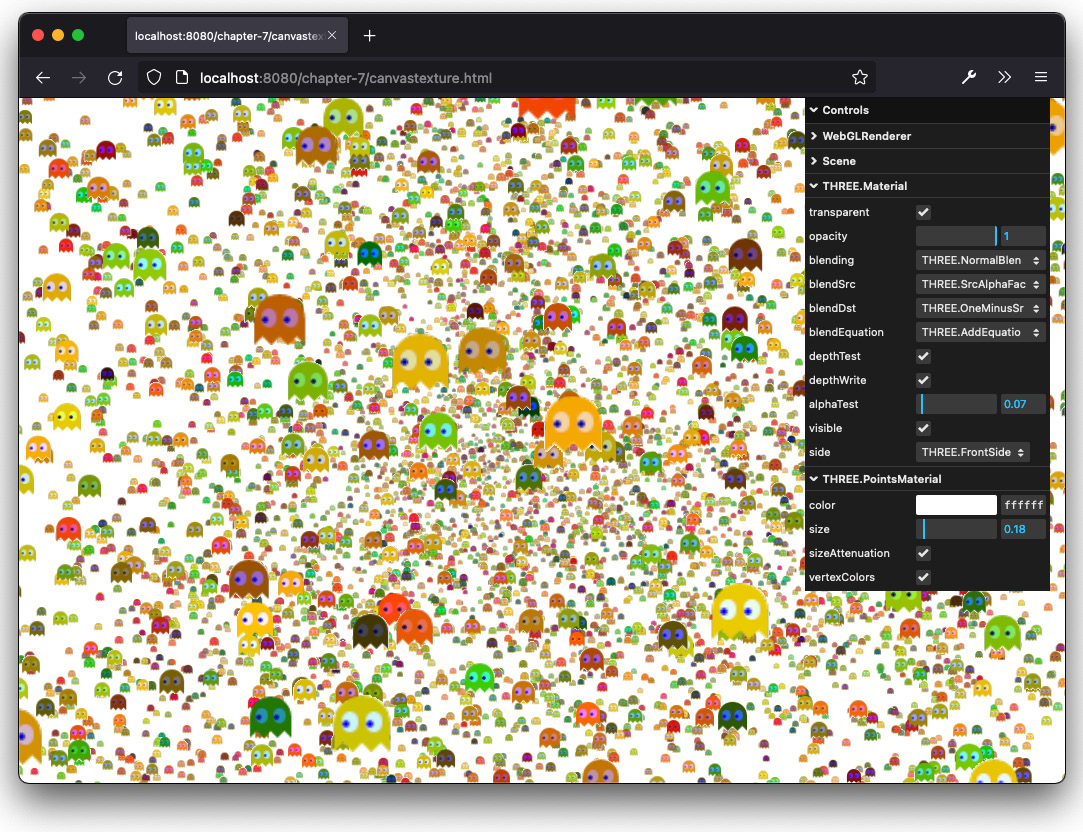 Figure 7.4 – Creating sprites using a canvas-based texture