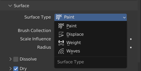 Figure 12.﻿3 – Surface Type settings