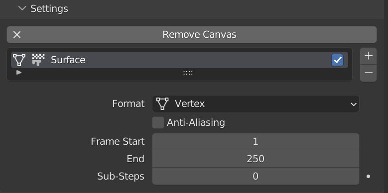 Figure 12.17 – The Canvas settings