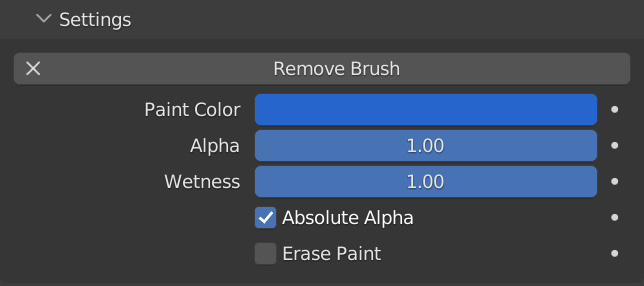 Figure 12.54 – The Brush settings