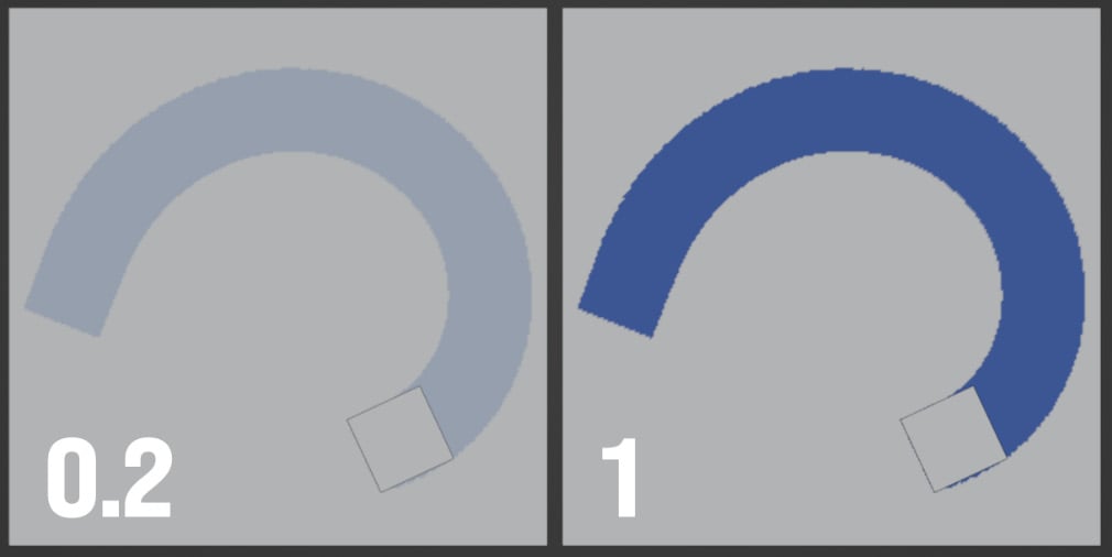 Figure 12.55 – An example of the Alpha option in action