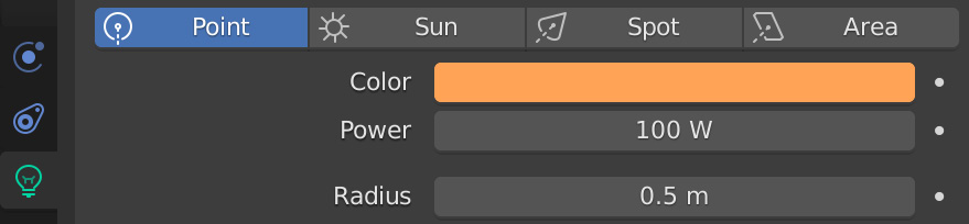 Figure 3.22 – Lamp settings