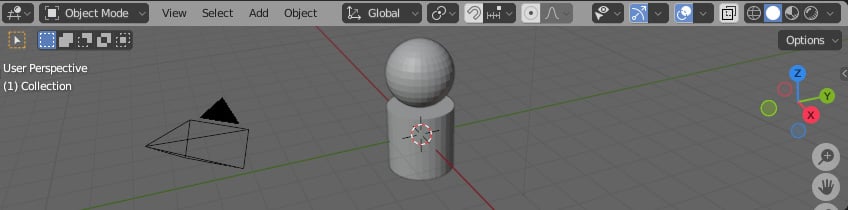 Figure 1.13: Cylinder and Sphere primitives, created via Python