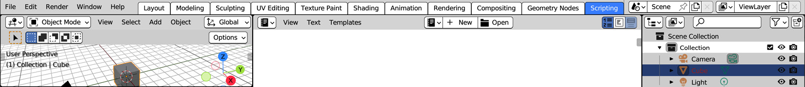 Figure 2.10: The workspace tabs