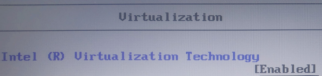 Figure 1.2 – Enabling virtualization on Windows via BIOS
