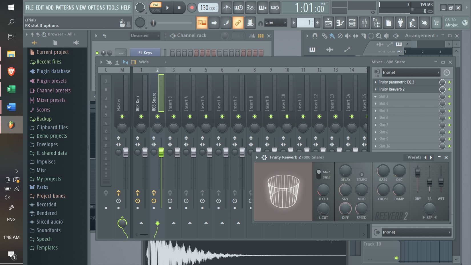 Figure 1.24: Mixer, slot channel input for plugin tools