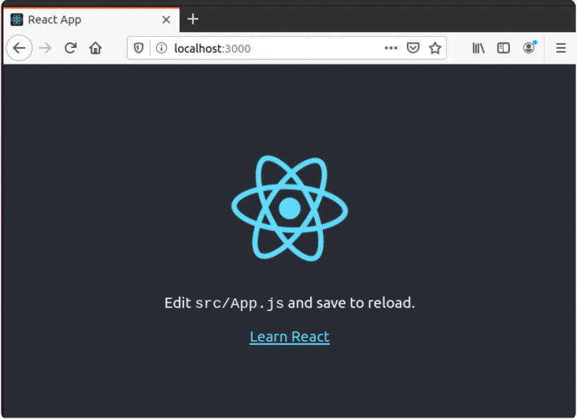 Figure 0.2: Access React App in Your Browser