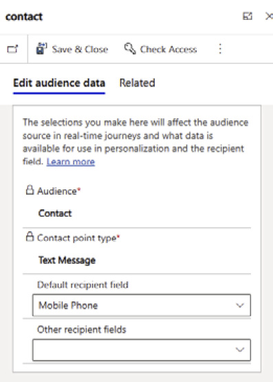 Figure 1.13 – Audience configuration
