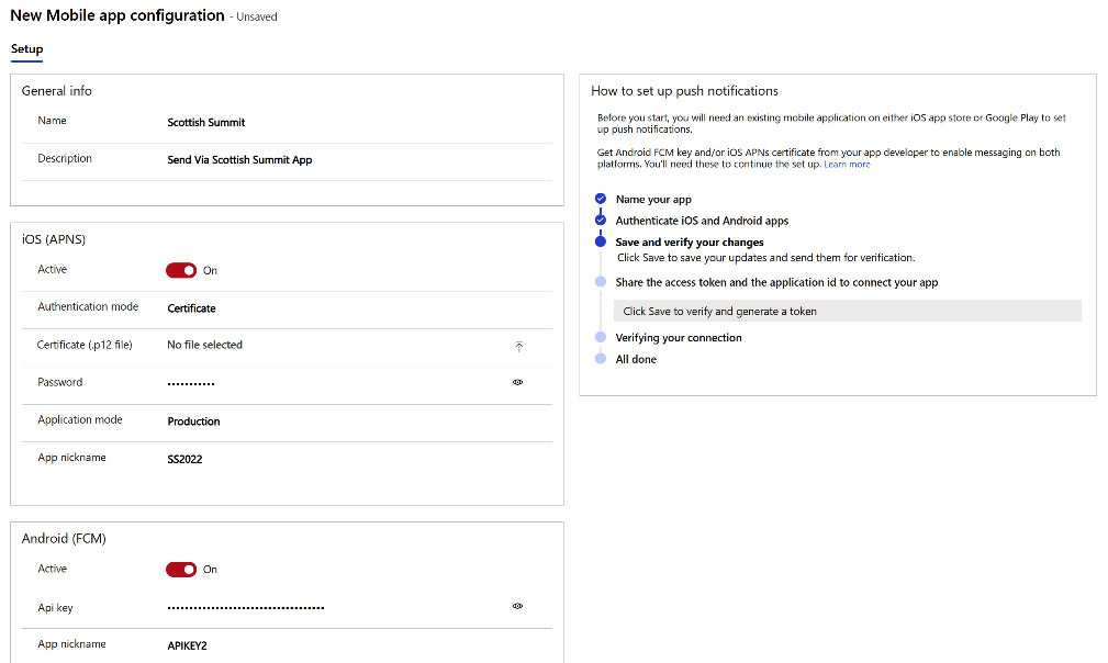 Figure 1.14 – Mobile app configuration
