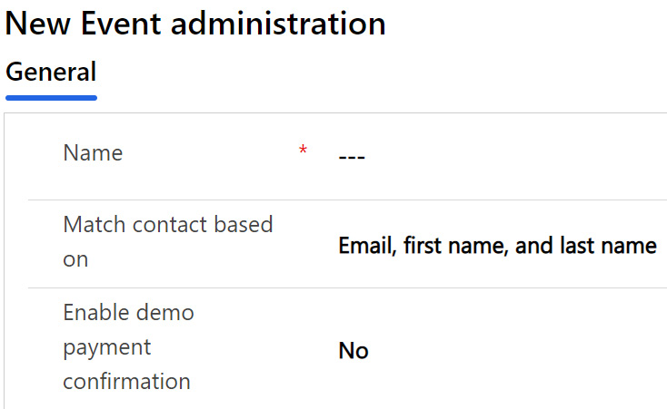 Figure 1.18 – New Event administration
