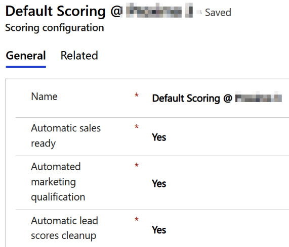 Figure 1.19 – Scoring configuration
