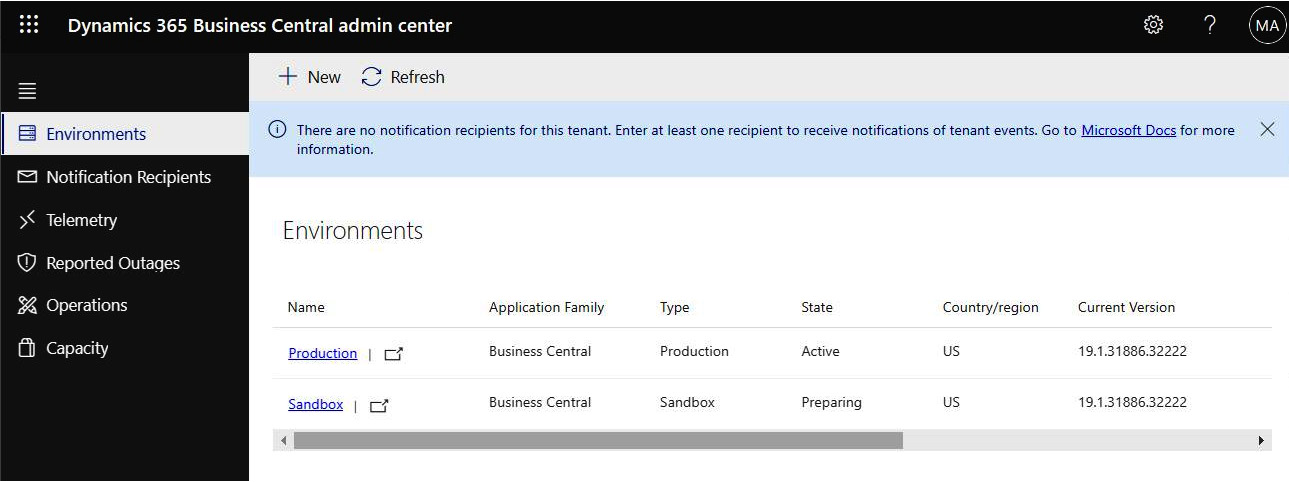 Figure 1.15 – Admin center overview
