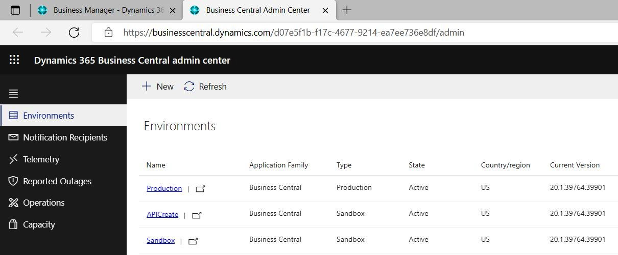 Figure 1.2 – Admin Center home page
