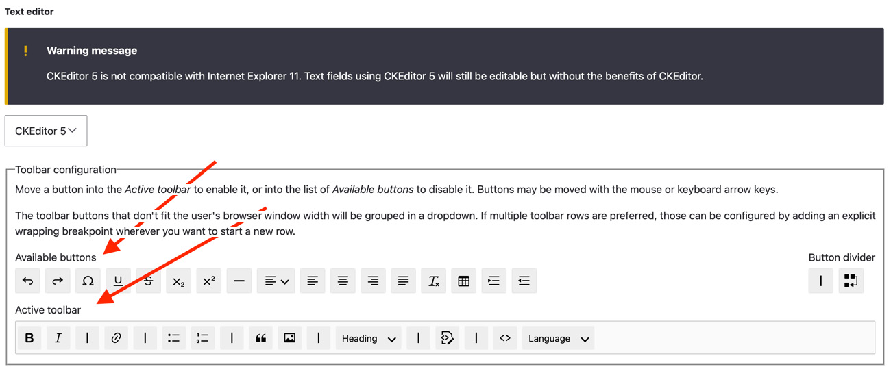 Figure 2.1 – The text format edit form