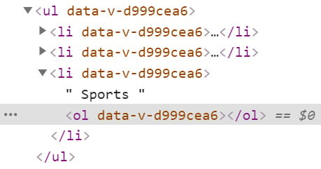 Figure 1.23 – Displaying empty DOM elements in your virtual DOM