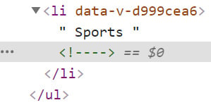 Figure 1.24 – Output displaying no HTML comment in production builds