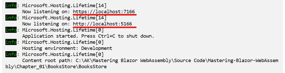 Figure 1.1 – Output after running the dotnet command in Command Prompt