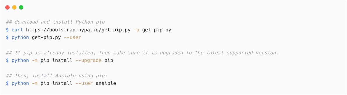 Figure 1.10 – Installing Ansible using Python pip
