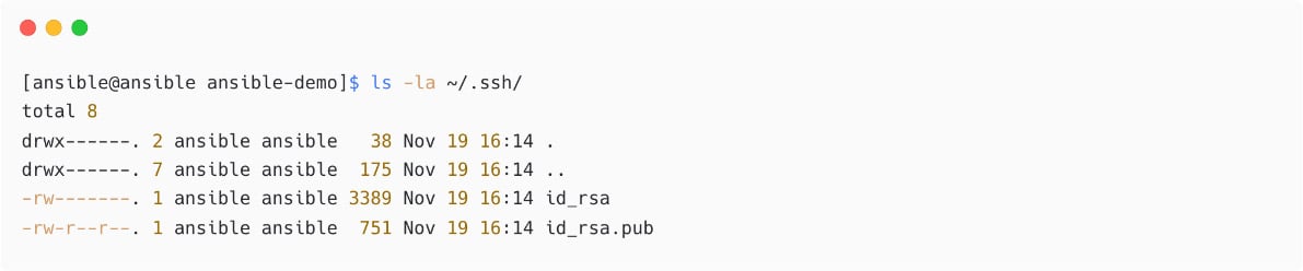 Figure 1.29 – Verify SSH key permission 
