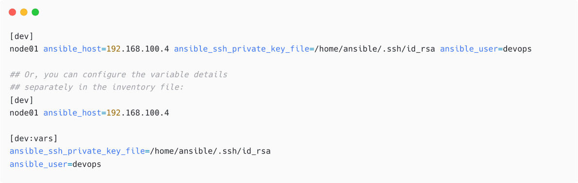 Figure 1.32 – Configuring SSH key information for managed nodes 
