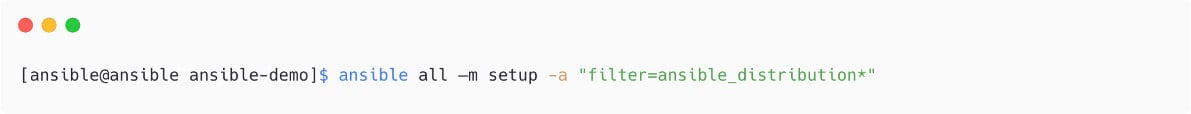 Figure 1.36 – Ansible ad hoc command using setup module
