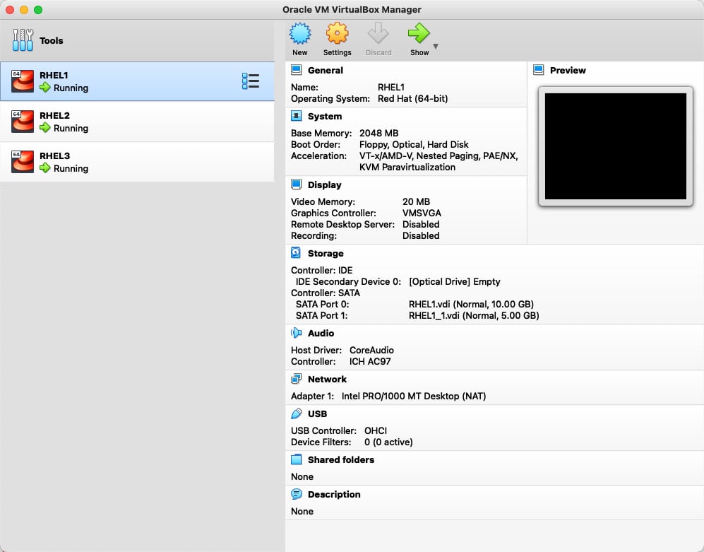 Figure 1.1 – Layout of the VirtualBox deployment