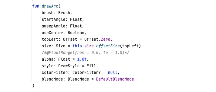 Figure 2.12 – Showing what drawArc takes as input