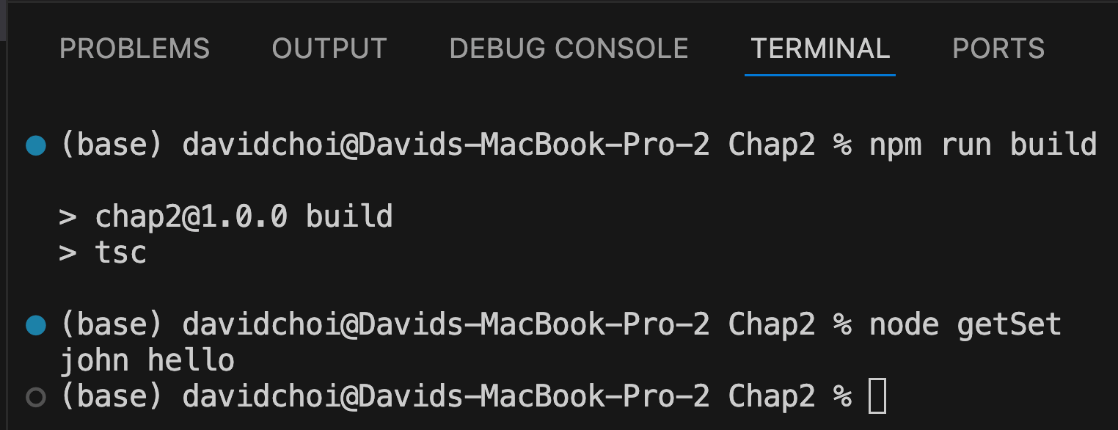 Figure 2.10 – getSet output