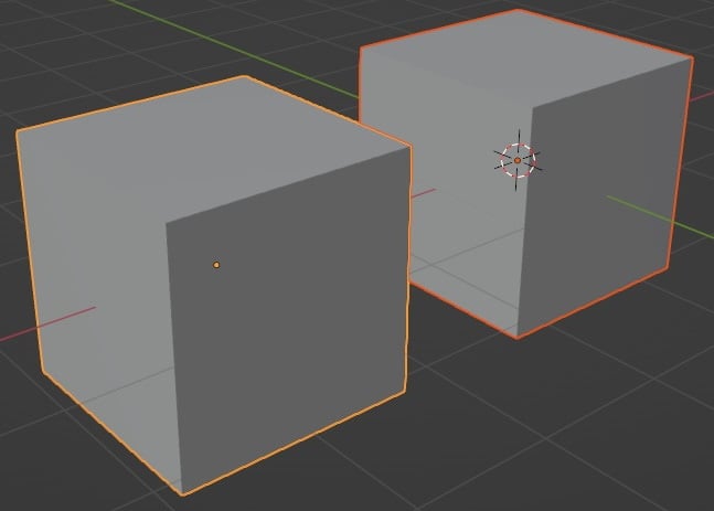 Figure 1.19 – Creation of two cubes