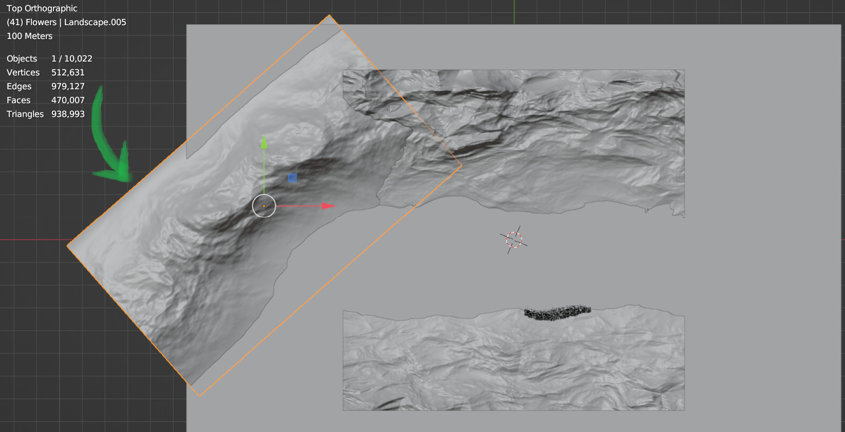 Figure 13.3 – Duplicating the landscape to fill in the empty space in the back