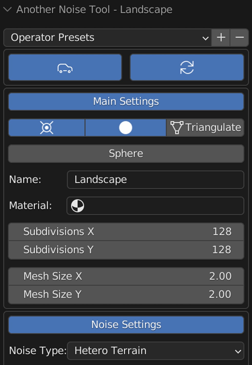 Figure 6.4 – Adding a Landscape 3D object