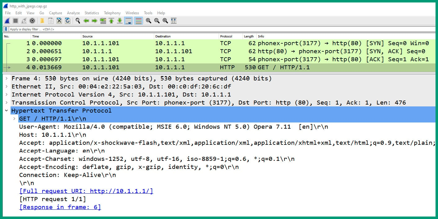 Figure 1.37 – Packet #4 HTTP header
