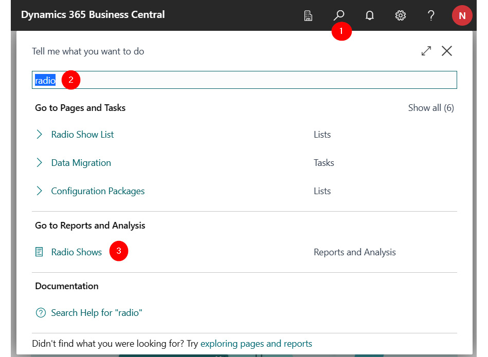  Figure 1.40 – Searching for our new report in the client