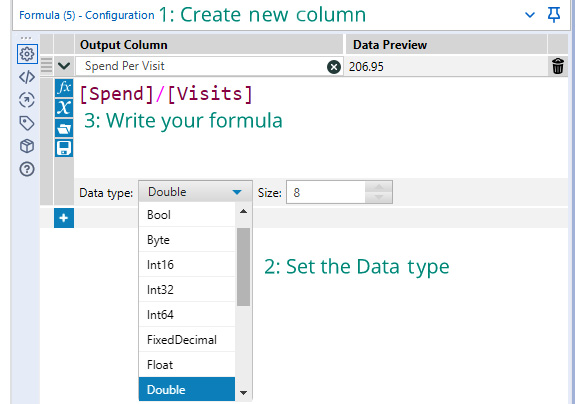 Figure 1.3 – Steps for creating a formula
