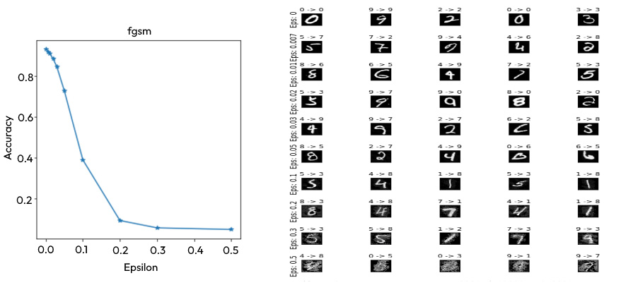 Figure 4.4 – FGSM perturbation in adversarial defense pipeline