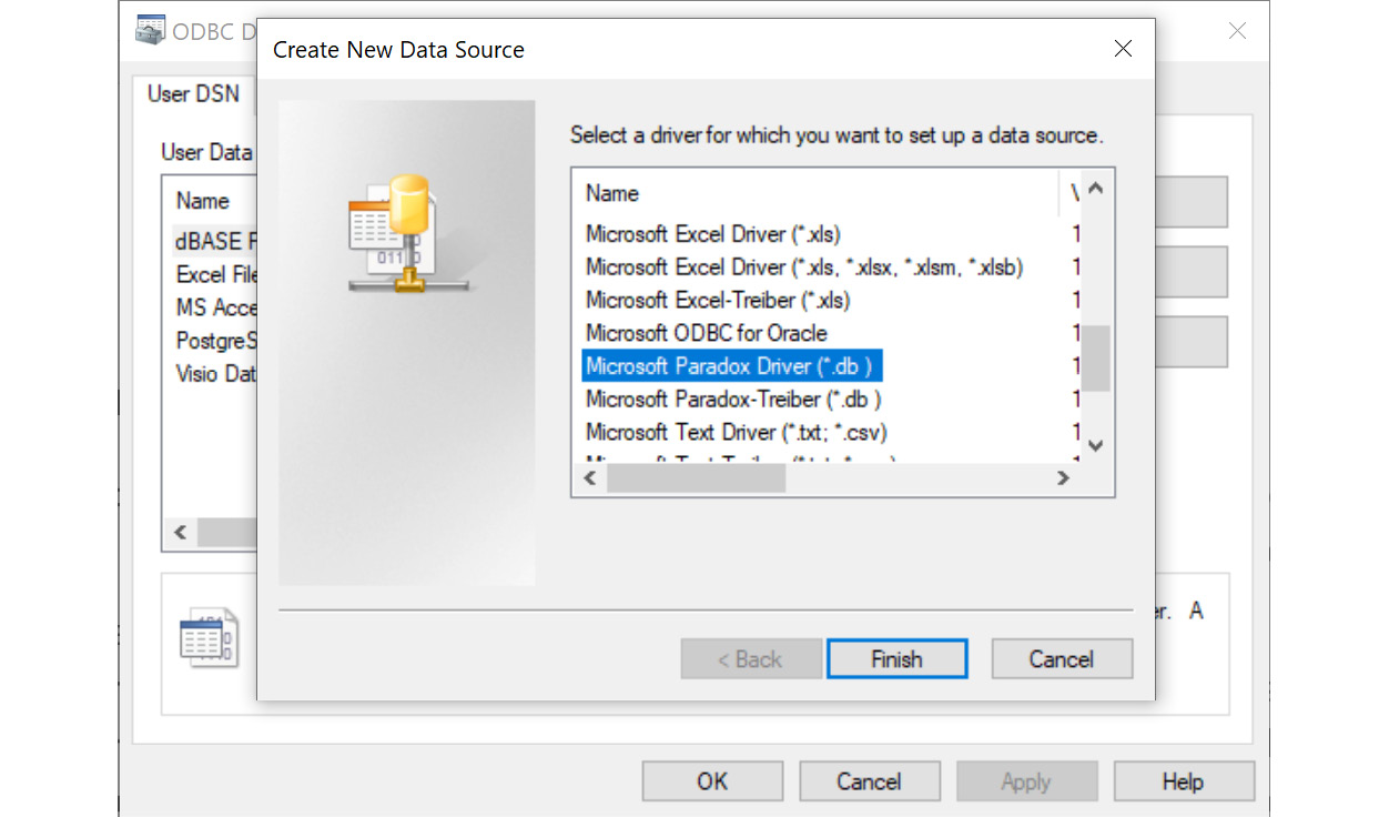 Figure 3.22 – The ODBC connector setup window