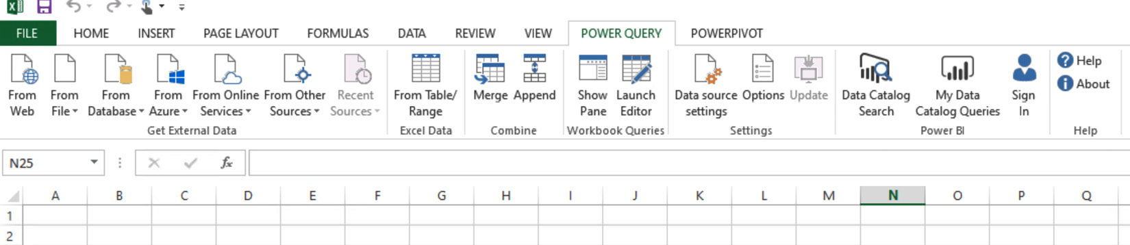 Figure 4.1 – Power Query in Excel 2013