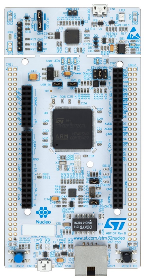 Figure 2.1: The dev-board, an STM32 Nucleo-F767ZI.