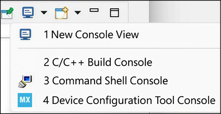 Figure 8.3 : Selecting the C/C++ Build Console