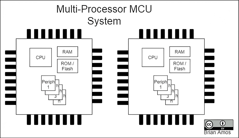 Figure 15.2: Block diagram of a multi-processor MCU system