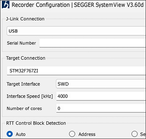 Figure A.1: SystemView’s Recorder Configuration